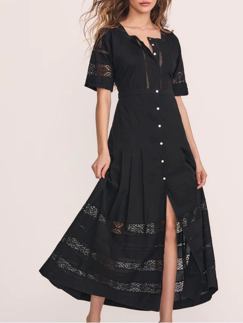 LoveShackFancy Women's Black Maxi Dress